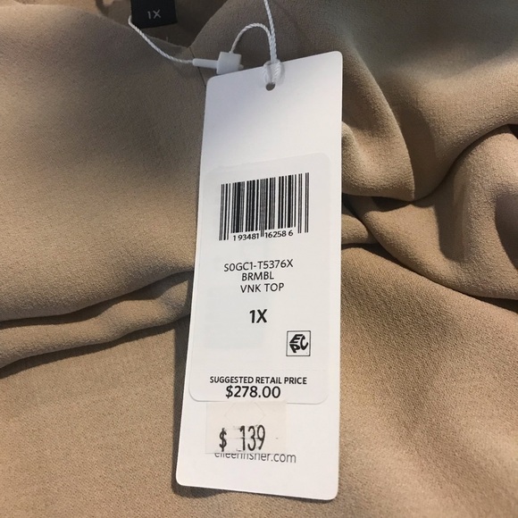 Eileen Fisher Tan Blouse - Picture 11 of 16